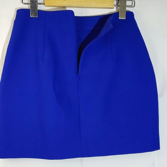 Zara Basic Collection Cobalt Blue Faux Wrap Mini Skirt - Size XSmall - Picture 9 of 11
